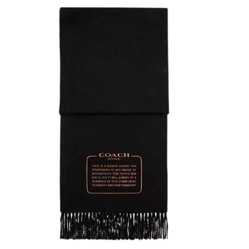 Coach Embroidered Patch Cashmere Muffler NWT - Picture 1 of 3